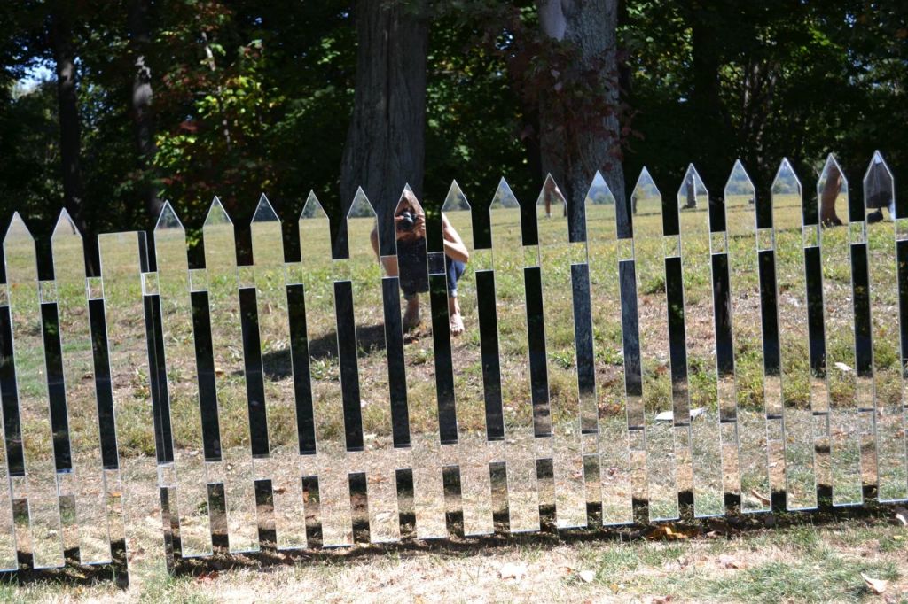 "Camouflage fence" at Storm King Art Center.