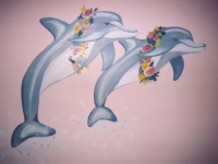 dolphins-with-leis