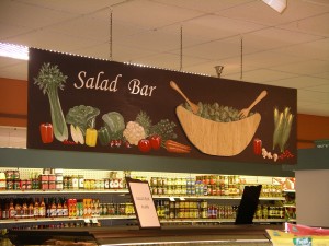 This is Bishop's Salad Bar sign which is double sided.