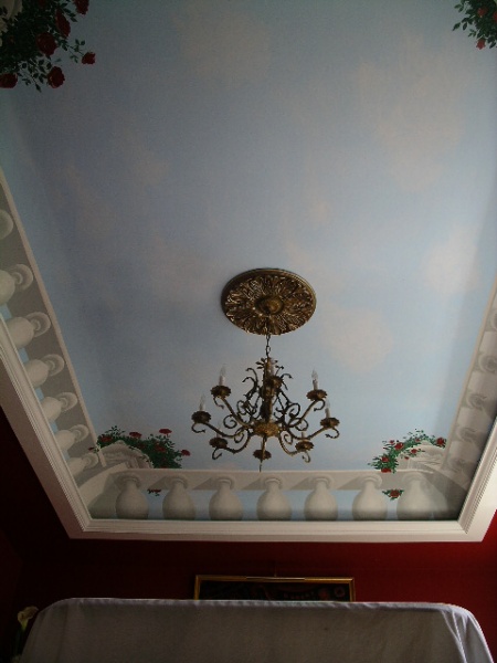 Dining Room balustrade ceiling detail